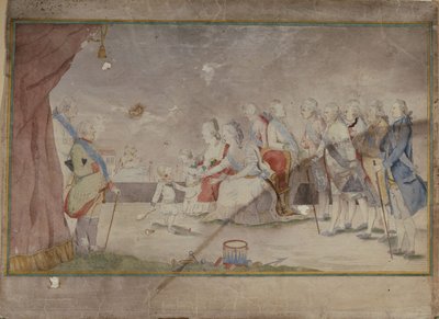 Kejsarinnan Katarina II med sin familj och hovmän, slutet av 1780-talet av Unbekannt