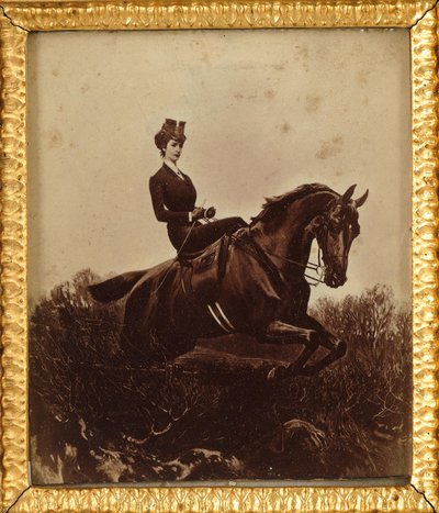 Kejsarinnan Elisabeth till häst, ca. 1890. av Unbekannt