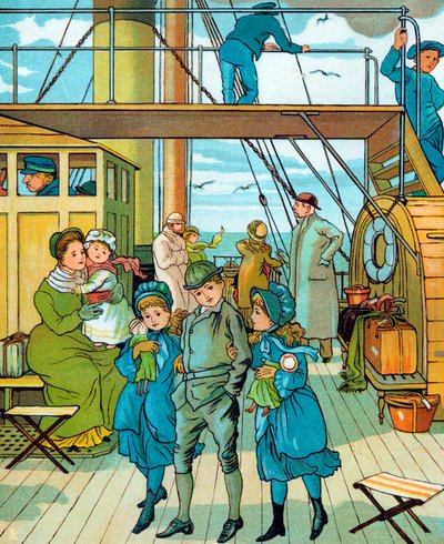 Engelsk familj som reser till Frankrike, 1886 av Unbekannt