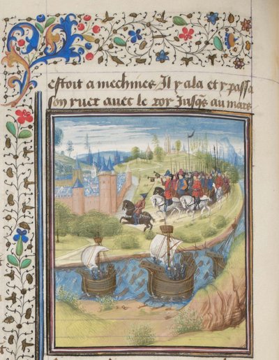 Den engelske kungen Richard I Lejonhjärta erövrade ön Cypern 1191. Miniatyr från Historia av Vilhelm av Tyrus, 1460-talet av Unbekannt