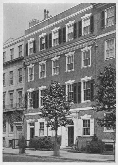 Entréfront, Miss Anne Morgans hus, Sutton Place, New York City, 1924 av Unbekannt