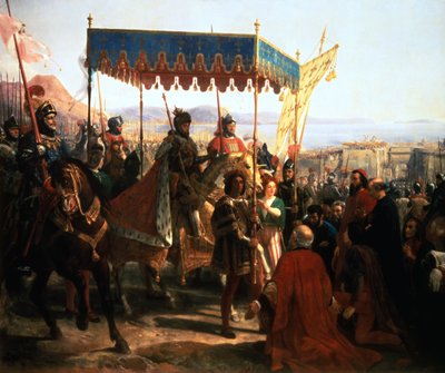 Karl VIII:s intåg i Neapel, 12 maj 1495, 1800-talet av Unbekannt