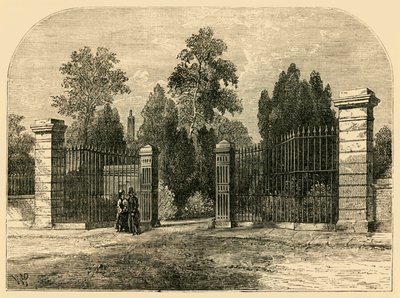 Ingången till Brompton Cemetery, c1876. av Unbekannt