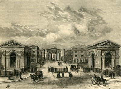 Ingång till Euston Square Station, c1876. av Unbekannt