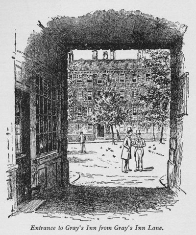 Ingång till Grays Inn från Grays Inn Lane, c1918 av Unbekannt