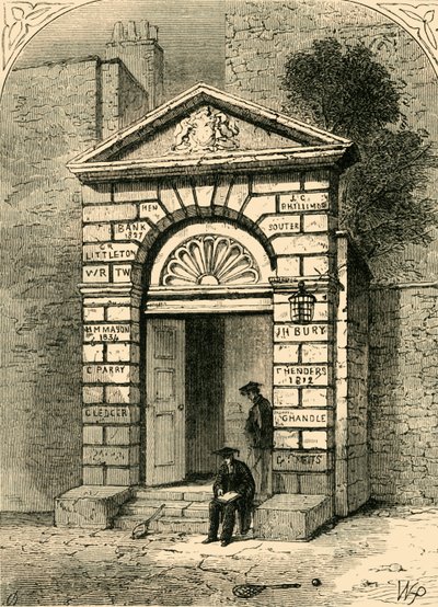 Ingången till Westminster School, 1881. av Unbekannt