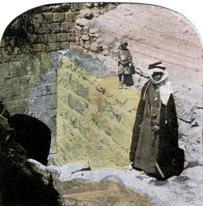 Ingången till Virgins Fountain, Jerusalem, Israel, sent 1800-tal av Unbekannt