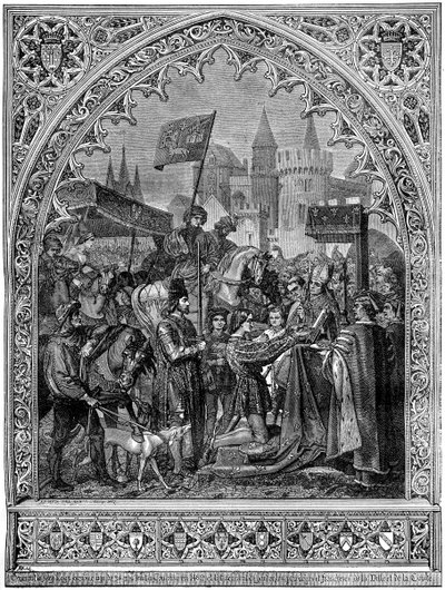 Ludvig XI av Frankrikes intåg i Troyes, 1462 1882-1884 av Unbekannt