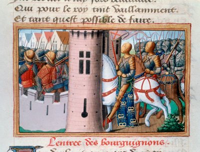 Bourguignons inresa till Paris, maj 1418, 1484 av Unbekannt