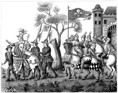 Inträde av kungen av Epinette, 1500-talet 1849 av Unbekannt