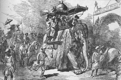 Prinsen av Wales intåg i Baroda, Indien, den 9 november 1875 1908 av Unbekannt