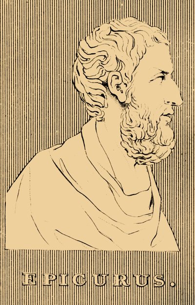 Epikuros, 341-270 f.Kr., 1830 av Unbekannt