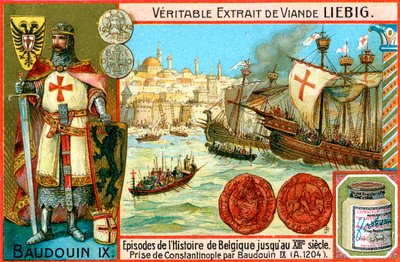 Avsnitt i Belgiens historia fram till 1200-talet: Baldwin I av Konstantinopel, c1900 av Unbekannt