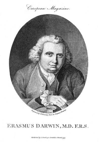 Erasmus Darwin, engelsk läkare och naturforskare, 1795 av Unbekannt