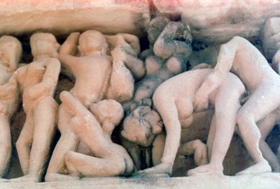Erotisk skulptur, Khajuraho, Indien. c950-1050. 1900-talet av Unbekannt