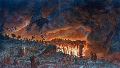 Vesuvius utbrott, 1776 av Unbekannt