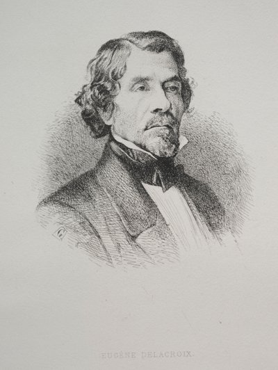 Eugene Delacroix, 1800-talet. av Unbekannt