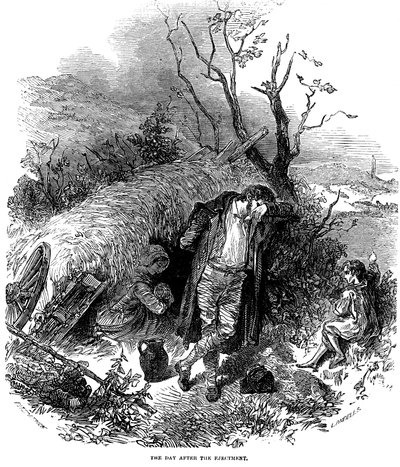 Vräkt irländsk bondefamilj, 1848 av Unbekannt