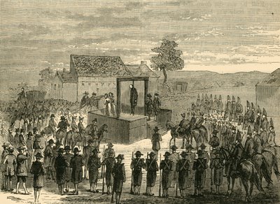 Avrättning av Lord Ferrers i Tyburn, 1760, c1876. av Unbekannt