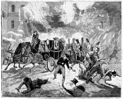 Explosion på Rue de la Loi, Paris, Frankrike, 24 december 1800 1882-1884 av Unbekannt