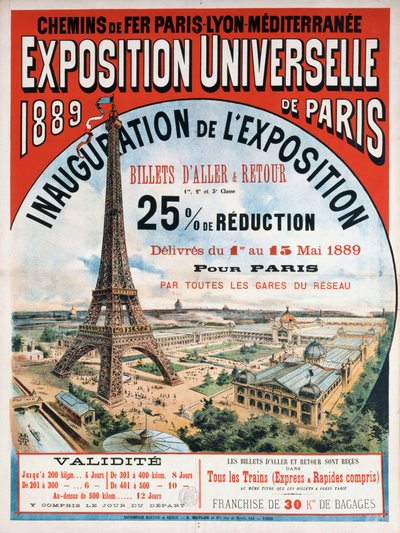 Universell utställning 1889, 1889. av Unbekannt