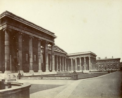 Exteriör av British Museum, Great Russell Street, London, 1887 av Unbekannt