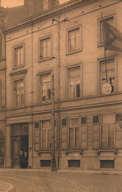 Exteriör av den kubanska ambassaden i Bryssel, Belgien, 1927. av Unbekannt