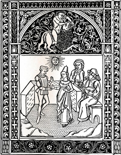 Fabel VIII: Kvinnan gift med en rånare. Aesops Fables, 1485, 1917 av Unbekannt