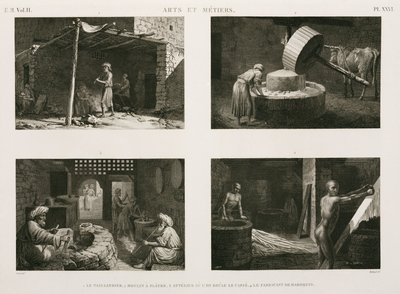 Tillverkning, Övrigt Olika stugindustrier, Egypten, c 1798 av Unbekannt