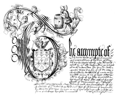 Faksimil från Coopers Companys räkenskapsbok, 1576, 1893 av Unbekannt