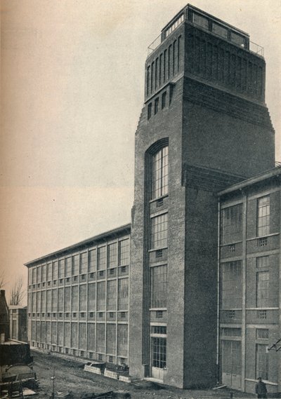Fabriken för Etablissements Nicolle, Wambrechies Nord, arkitekt, Andre Granet, c1928 av Unbekannt