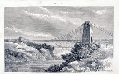 Falls View Suspension Bridge, Niagara, Nordamerika, c1869-c1889 av Unbekannt