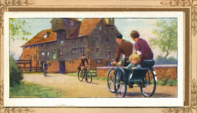 Familjetandem med sidobil, 1939 av Unbekannt