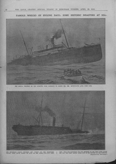 Famous Wrecks of Bygone Days: Some Historic Disasters at Sea, 20 april 1912. av Unbekannt