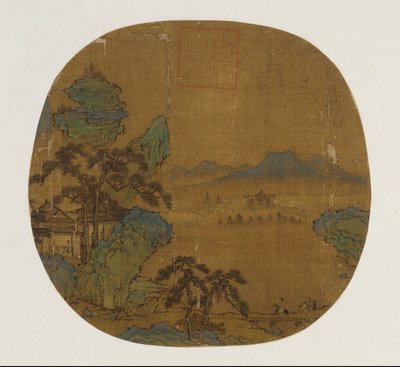 Fläkt monterad som ett albumblad, Mingdynastin, 1368-1644. av Unbekannt