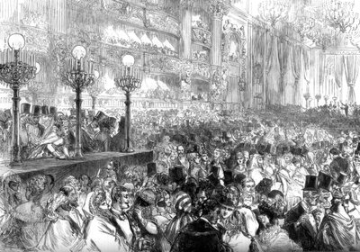Klädbal i det nya Grand Opera House, Paris, till förmån för de fattiga, 1875 av Unbekannt