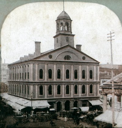 Faneuil Hall, Boston, Massachusetts, USA, sent 1800-tal av Unbekannt