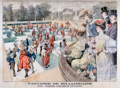 Fantasy of a billionaire: a human chess game, 1904 av Unbekannt