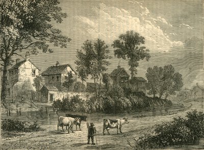 Gård i Regents Park, 1750, c1876. av Unbekannt