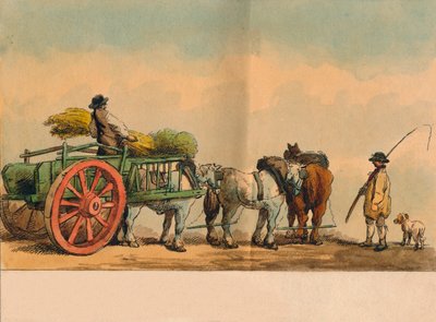 Gårdsarbetare och vagn, 1797. av Unbekannt