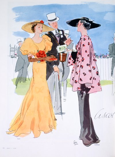 Modeillustration, 1935 av Unbekannt