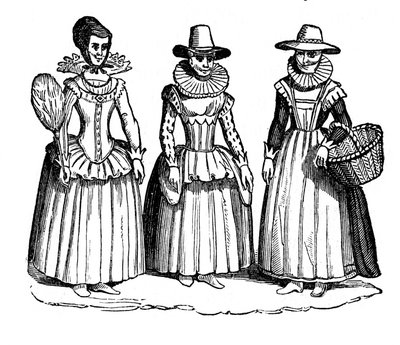Kvinnlig dräkt, 1600-talet, 1910 av Unbekannt