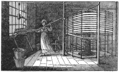 Kvinnlig sidenarbetare, Spitalfields, London, 1833 av Unbekannt
