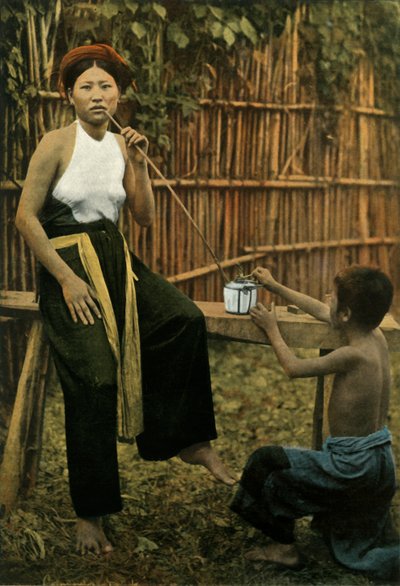 Femme Fumant De LOpium, Kvinna som röker opium, 1900. av Unbekannt