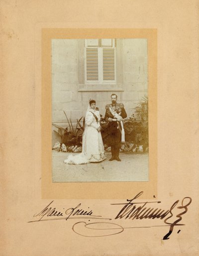 Ferdinand I av Bulgarien med sin hustru prinsessan Marie Louise av Bourbon-Parma, 1893. av Unbekannt