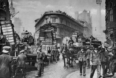 Fiskbärare i Billingsgate, London, 1926-1927 av Unbekannt