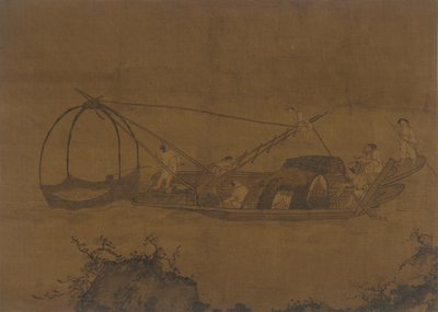 Fishermen Raising a Net, Mingdynastin, 1500-1600-talet. av Unbekannt