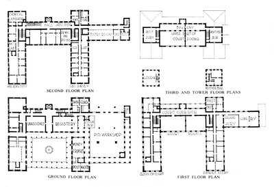 Planritningar, Federal Building, Honolulu, Hawaii, 1924 av Unbekannt