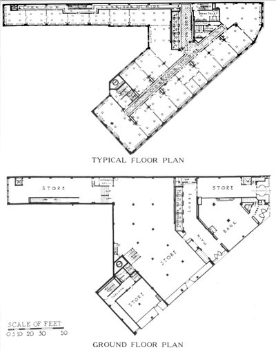 Planritningar, Genesee Building, Buffalo, New York, 1924 av Unbekannt