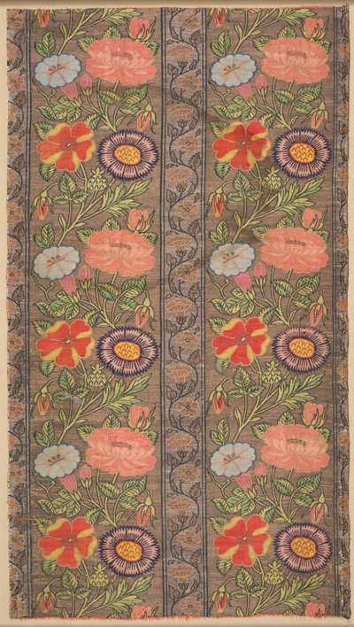 Blomrandigt siden på gyllene botten, 1600-1650. av Unbekannt